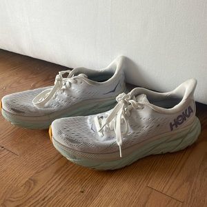 Hoka white sneakers